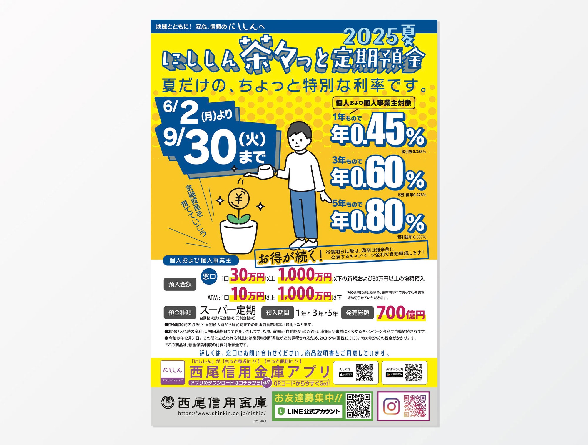 にししん茶々っと定期預金訴求チラシ